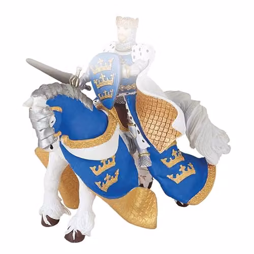 Papo Medieval Collection Blue and Multicolour Horse Figurine Toy
