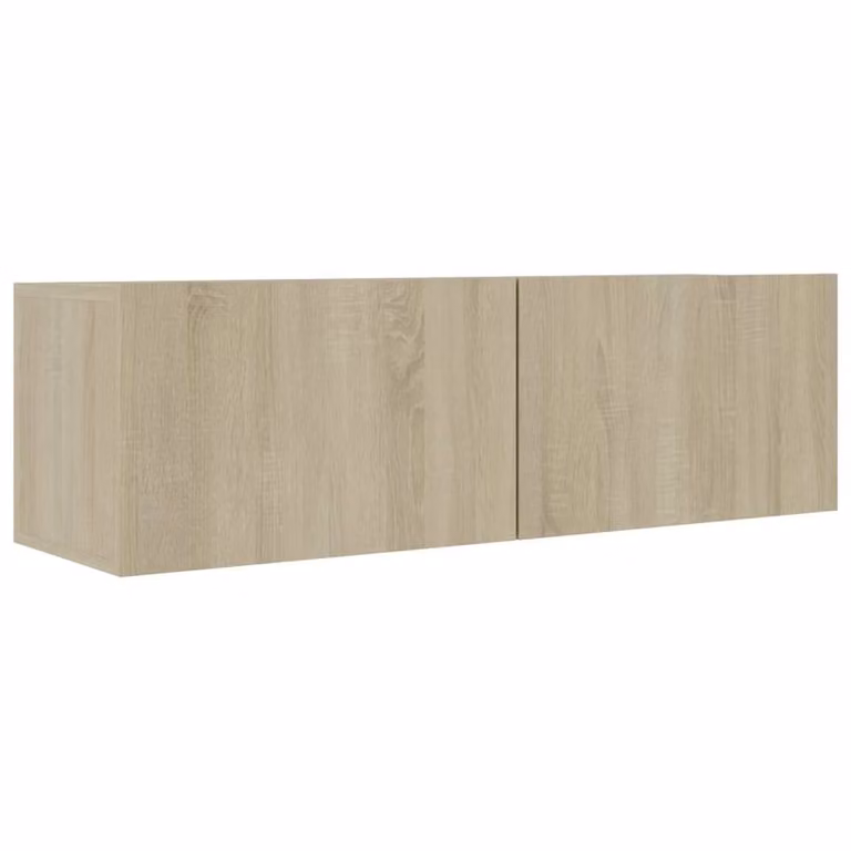 Berkfield Home Modern 6 Piece TV Cabinet Set in Sonoma Oak and Beige Engineered Wood