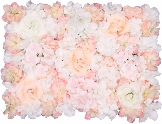 Trimming Shop Mixed Pink and White Floral Artificial Flower Wall Panel