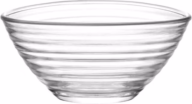 LAV Derin Striped Glass Serving Bowls, Transparent, Pack of 12