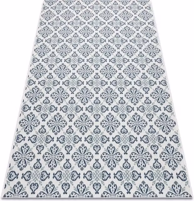 RugsX Mediterranean Flat Weave Colour Rug in White and Multicolour, W: 200 cm, D: 290 cm – 1