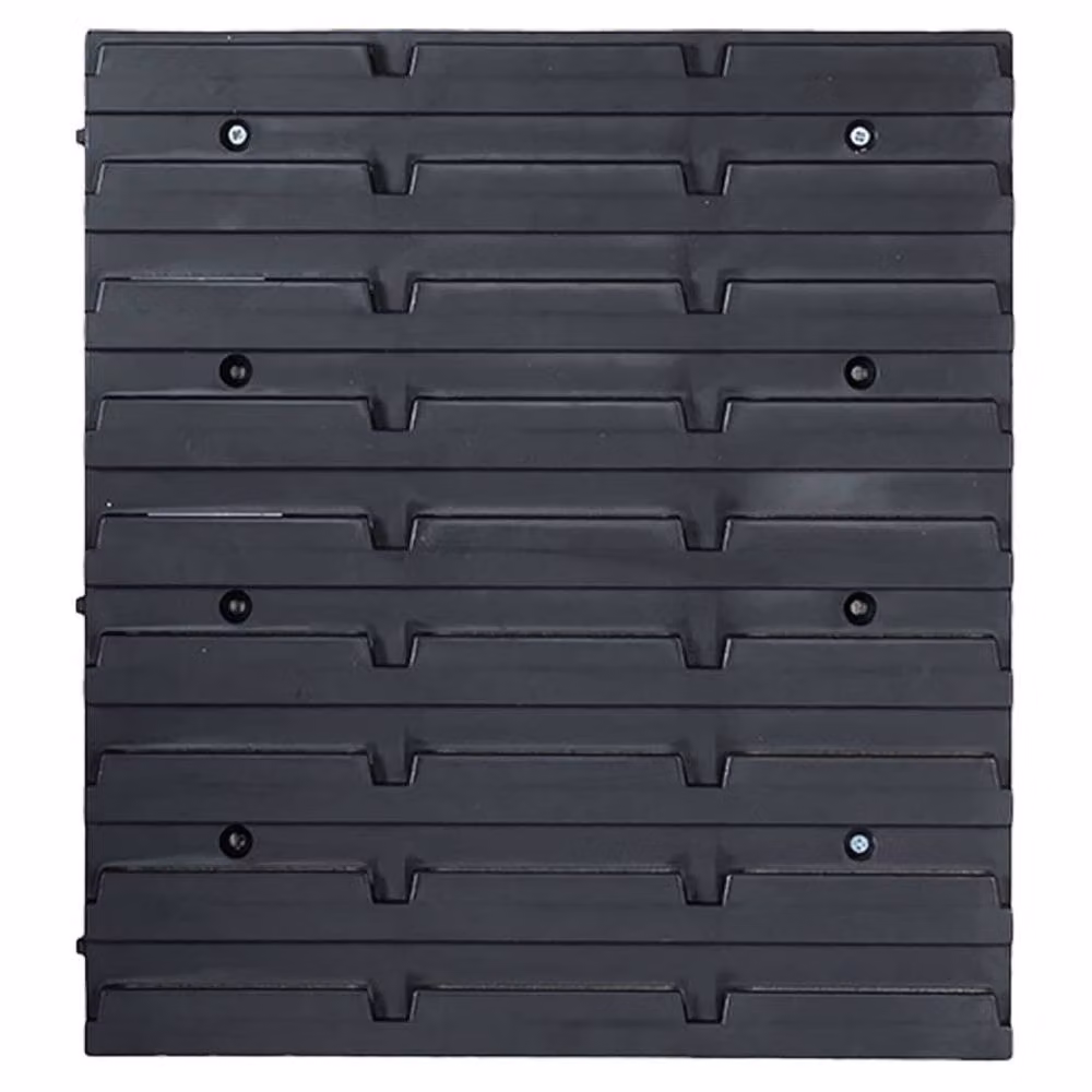 Berkfield Home 39 Piece Wall Mountable Storage Bin Kit in Red and Black