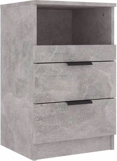 Berkfield Home Elegant Bedside Cabinets, 2 Pack, Concrete Grey, W/D/H: 40 x 36 x 65 cm – 1