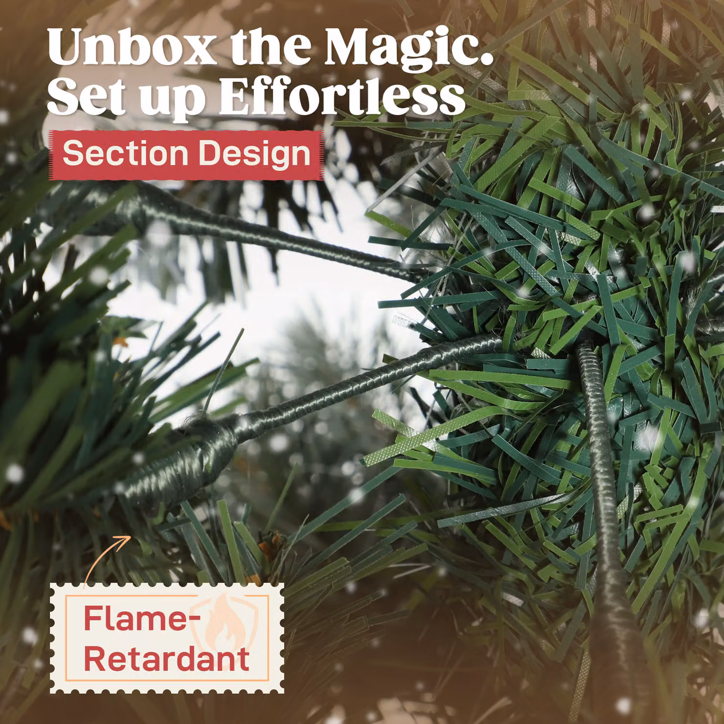 HOMCOM Snow Frosted Christmas Tree Arch in Green with 1800 Tips and 91 Pinecones and Metal Stand – 6