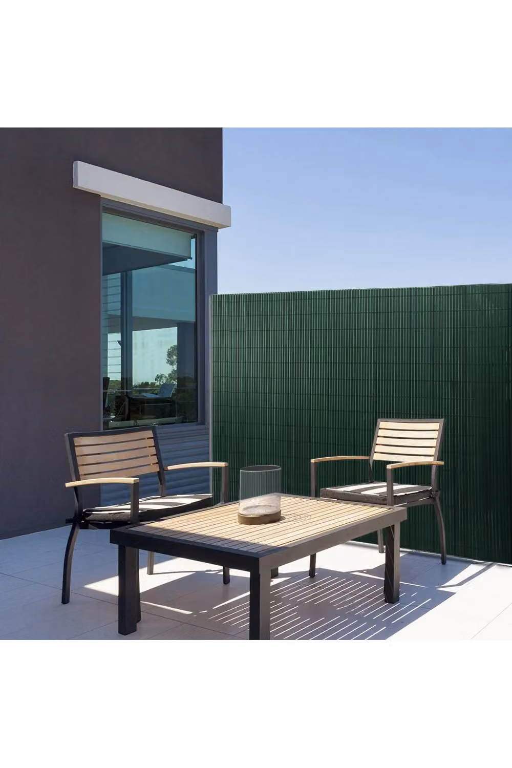 Living and Home Green PVC Decorative Privacy Mat, W: 500 cm, H: 150 cm – 2