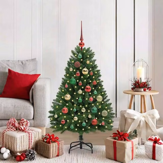 Berkfield Home Artificial Green Christmas Tree with Stand, Height: 120 cm