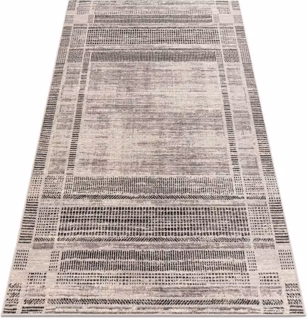 RugsX Angel Geometric Wool Rug in Beige, W: 80 cm, L: 150 cm