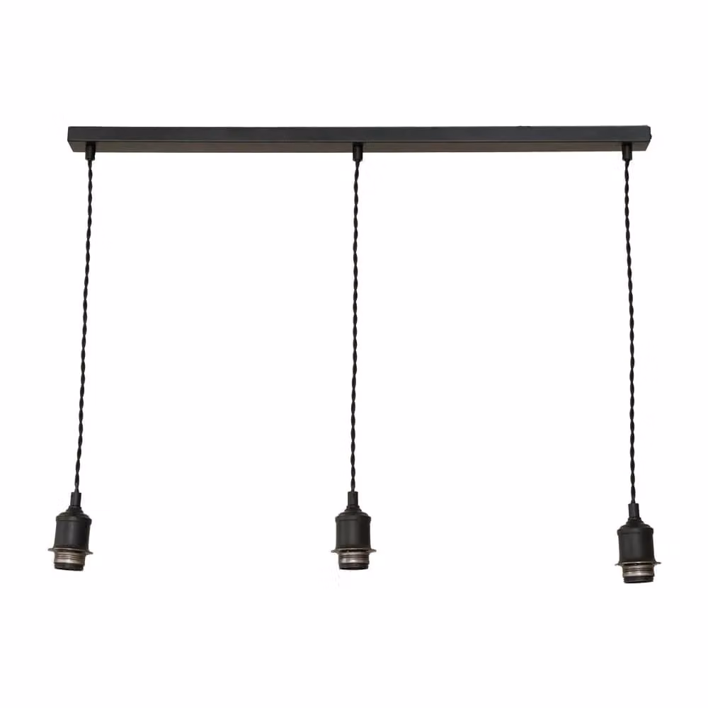 ValueLights Shaw Diner Bar 3 Drop Adjustable Pendant Ceiling Light in Black, Gold and Chrome – 2