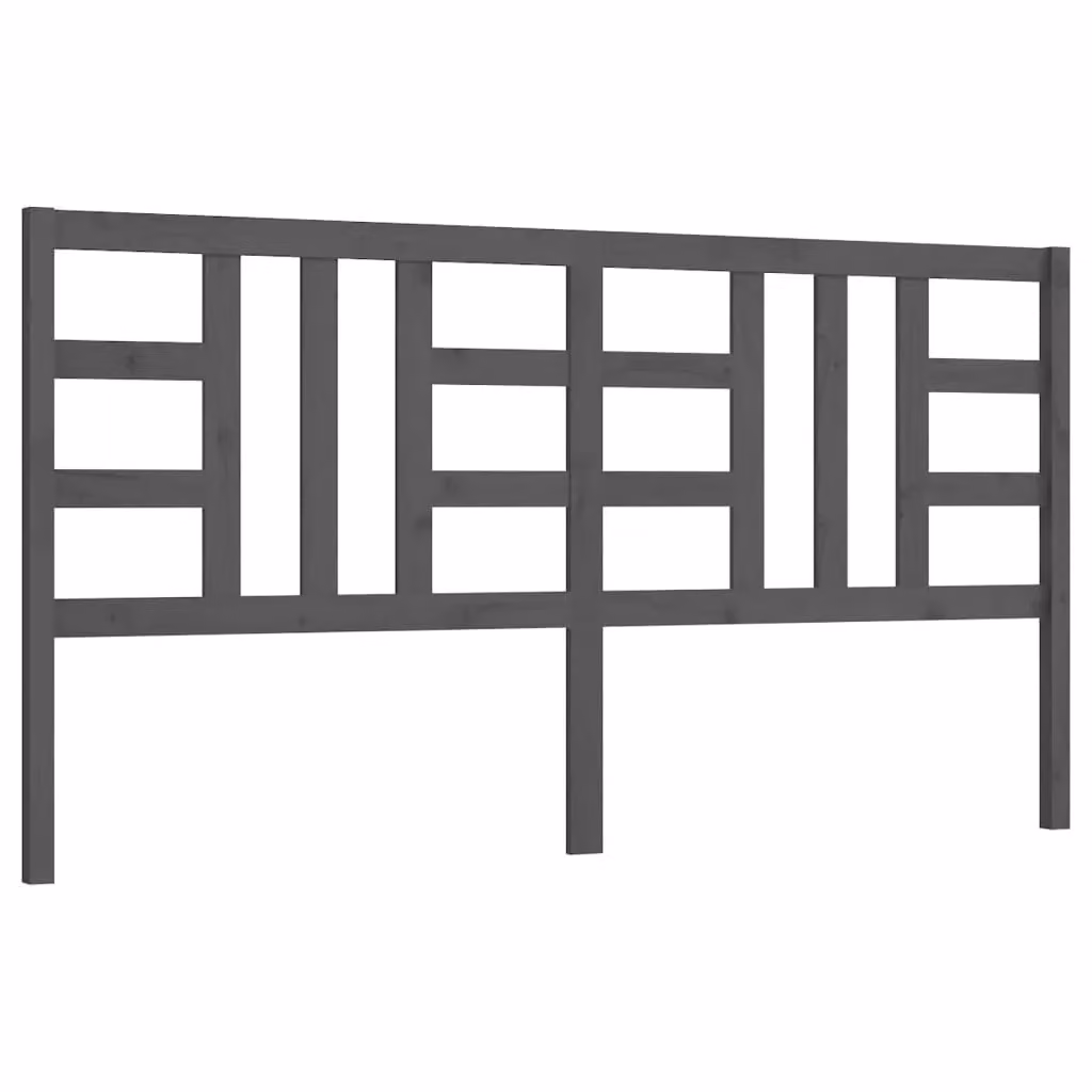 Berkfield Home Grey Solid Wood Pine Bed Headboard, W: 206 cm, D: 4 cm, H: 100 cm – 2