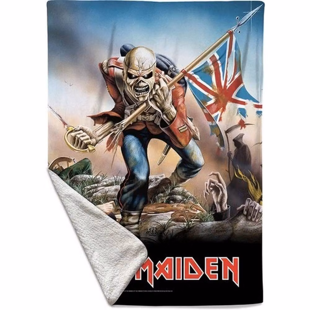 Iron Maiden The Trooper Multicolour Sherpa Fleece Blanket for Adults – 2