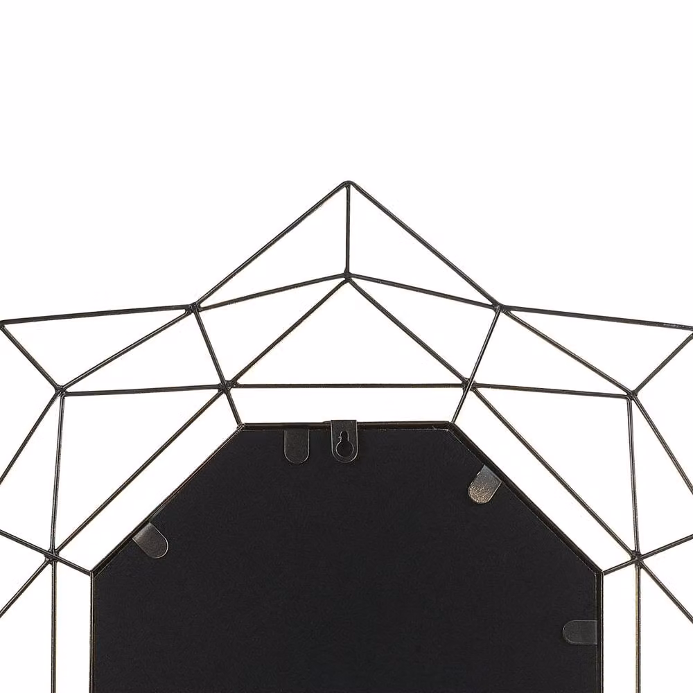 Wyld and Coco Gold Octagonal Art Deco Wall Mirror, Diameter: 60 cm – 4