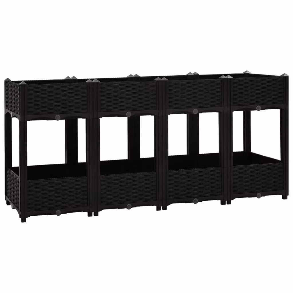 Berkfield Home Black Polypropylene Raised Bed W/D/H: 160 x 40 x 71 cm – 2