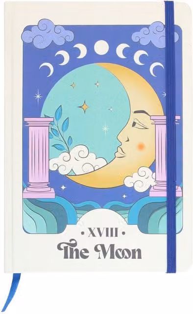 Kingsbury Gifts The Moon A5 Lined Hardcover Notebook in Blue