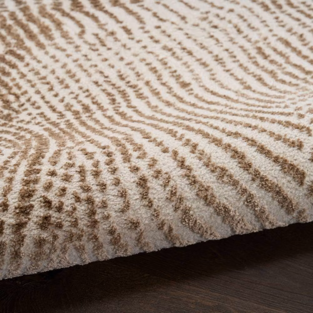 DKNY Central Park West Cep02 Abstract Modern Rug in Beige and Brown, W: 240 cm, D: 300 cm – 2
