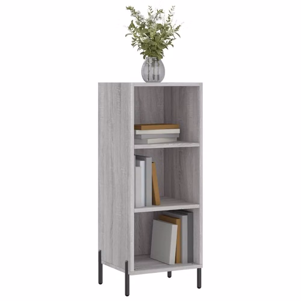 Berkfield Home Sonoma Sideboard in Grey, MDF, W/D/H: 34.5 x 32.5 x 90 cm – 2