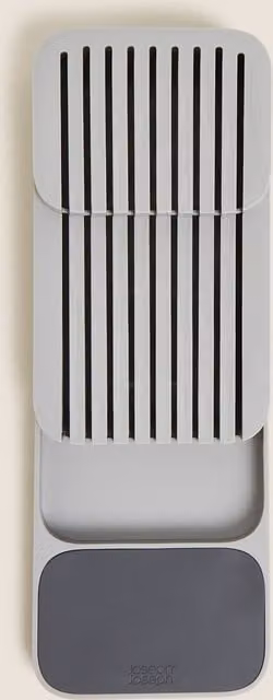 Joseph Joseph Compact In-Drawer Knife Organiser and Cutlery Tray, Grey