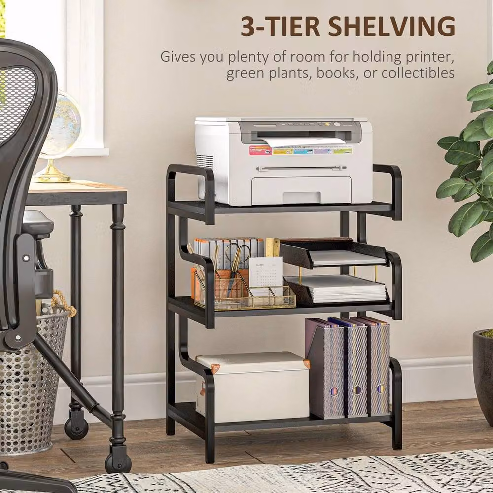 NESTLUNE 3-Tier Metal Storage Shelf in Black – 4