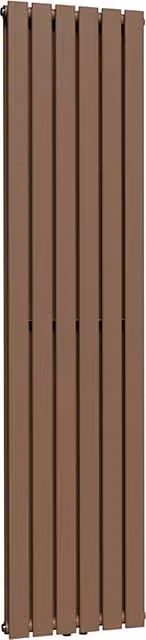 Lux Heat Flat Coloured Vertical Radiator in Brown, H 180 cm x W 42 cm