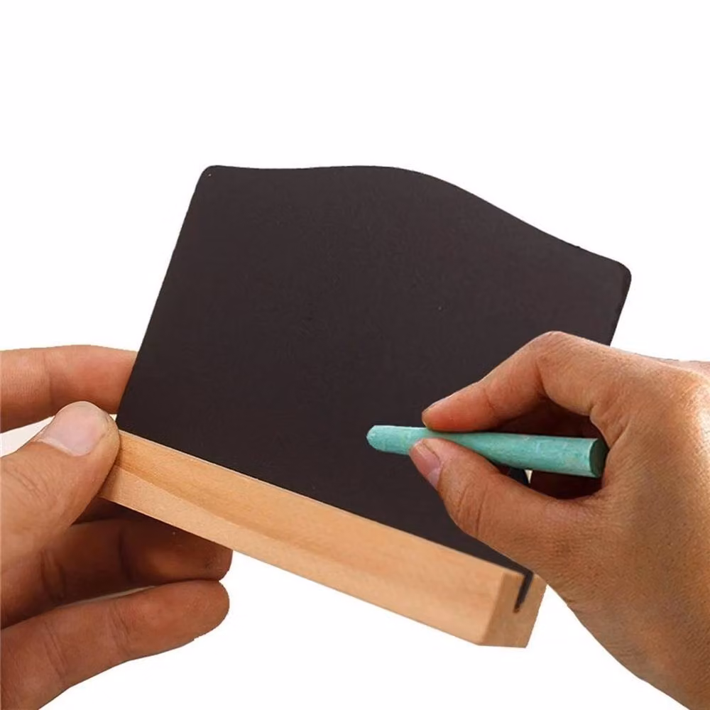Hinsinc 10 Pack Double Sided Mini Rectangular Tabletop Chalkboard Signs in Black – 3