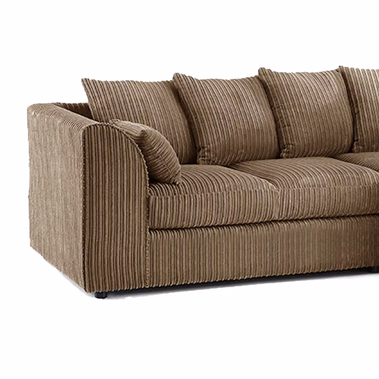 Luxor Living Camel Jumbo Cord 4 Seater Right Hand Facing Corner Sofa – 2