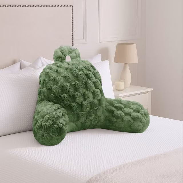 Velosso Plush Wedge Back Cushion in Green