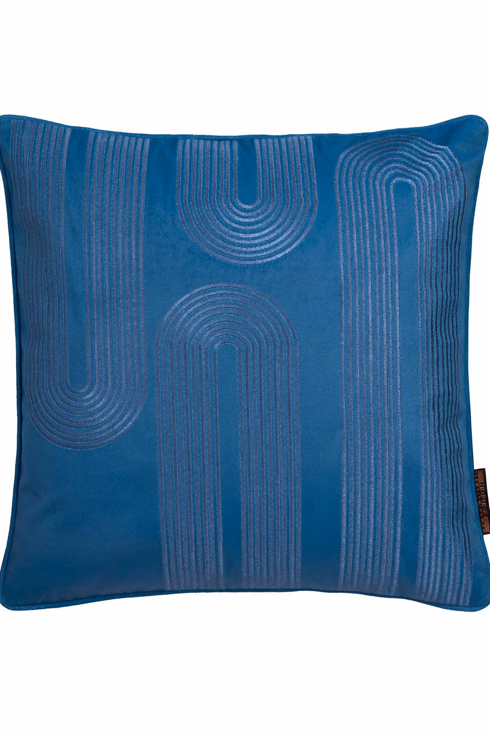 Ulster Weavers Graphic Velvet Filled Cushion in Petrol, Yellow and Blue, W/D/H: 43 x 43 x 43 cm – 3