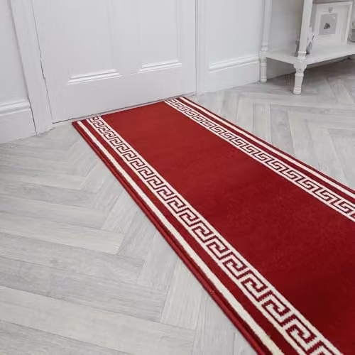 runrug Red Key Hallway Runner Rug, W/D/H: 60 x 330 x 0.9 cm