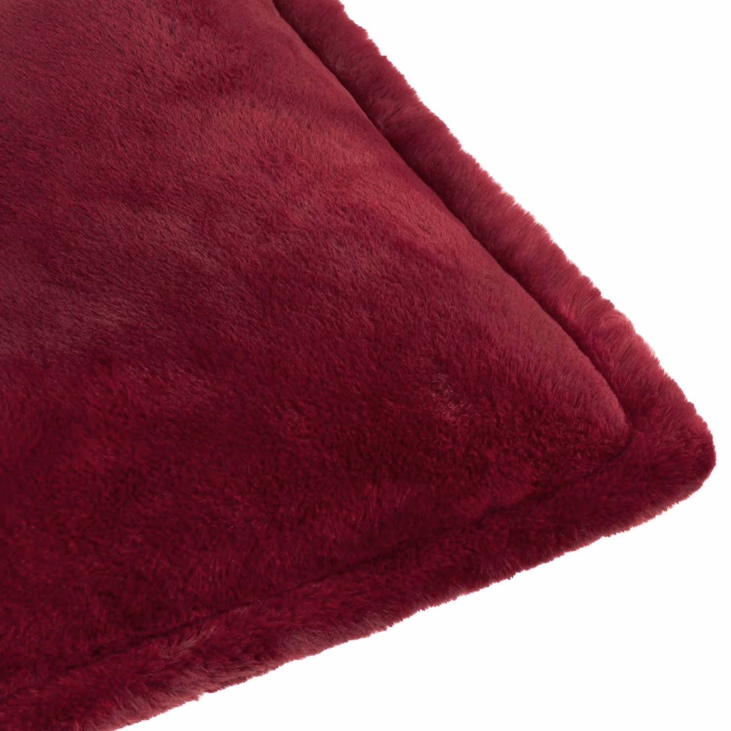 Riva Home Furn Kallu Reversible Faux Fur Square Decorative Cushion in Red and Pink, W/D/H: 55 x 55 x 55 cm – 4