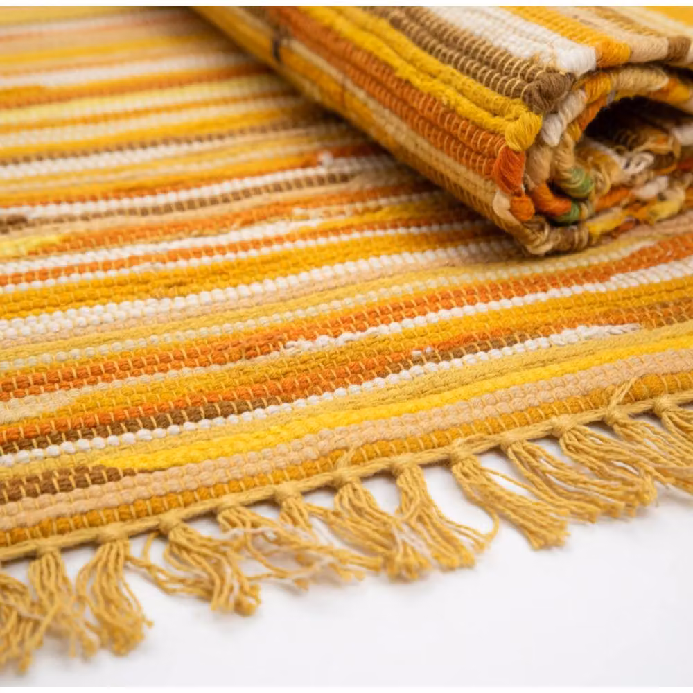 KDMD Sunrise Oranges Large Rag Rug, Orange, W: 150 cm, D: 90 cm – 2