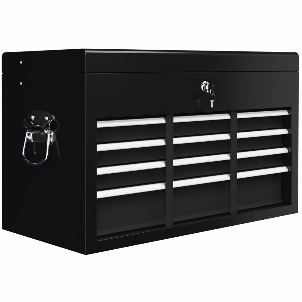 STILVORA Lockable 6 Drawer Steel Tool Storage Chest in Black – 3