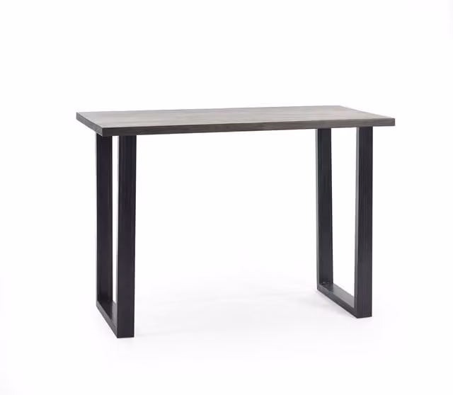 Cheshire Premium Huxford Industrial Oak Bar Table in Dark Brown, W: 140 cm, H: 76 cm – 1