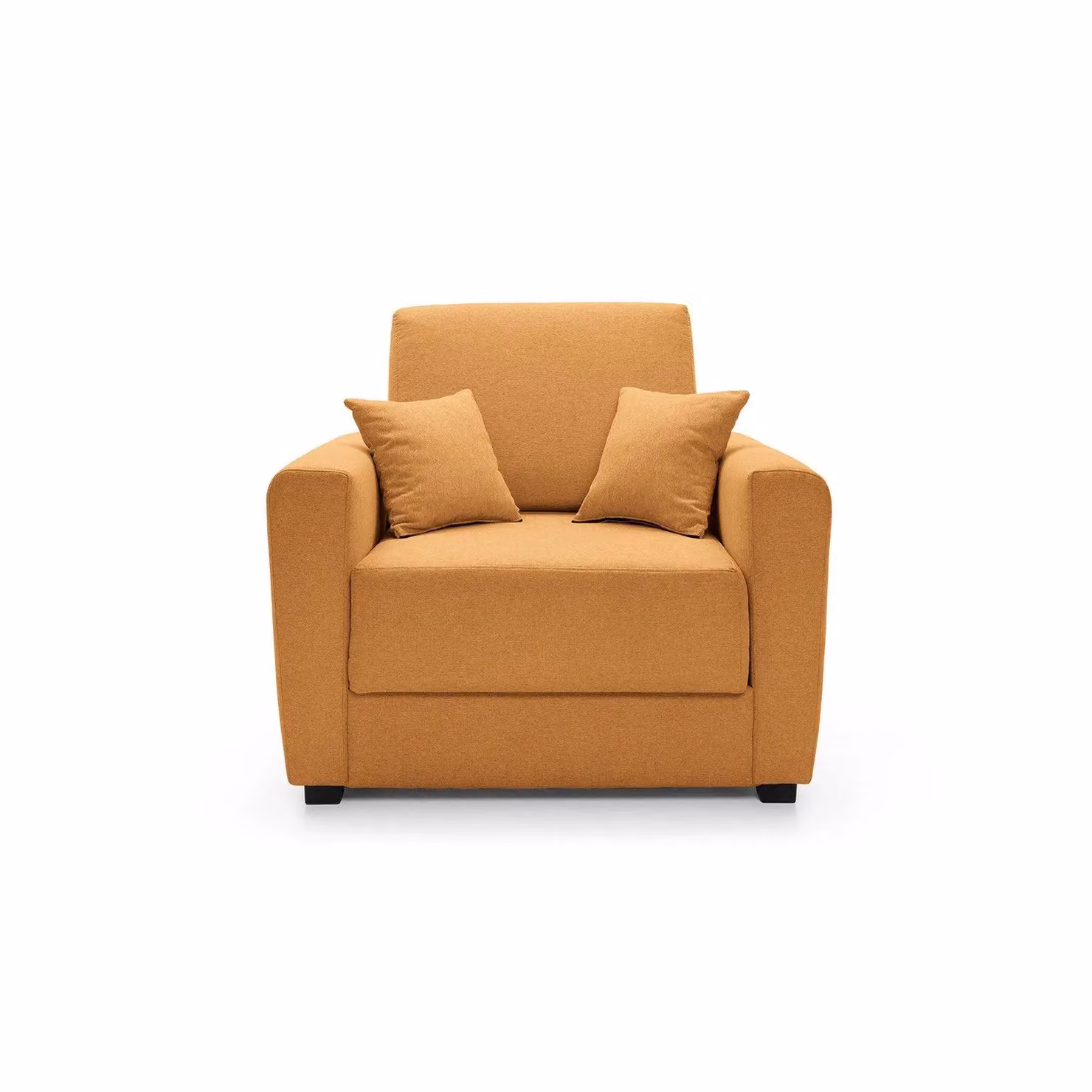 Abakus Direct Olly Single Sofa Bed in Saffron Orange Linen – 3