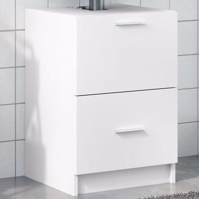 Berkfield Home Sink Cabinet in White, W/D/H: 40 x 37 x 59 cm