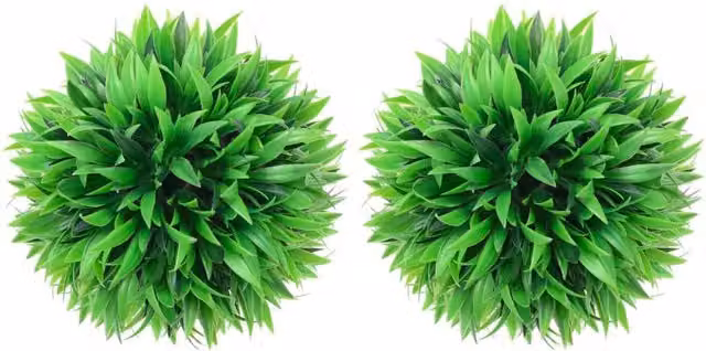 Berkfield Home Artificial Green Boxwood Balls, 2 Pack, Diameter: 20 cm
