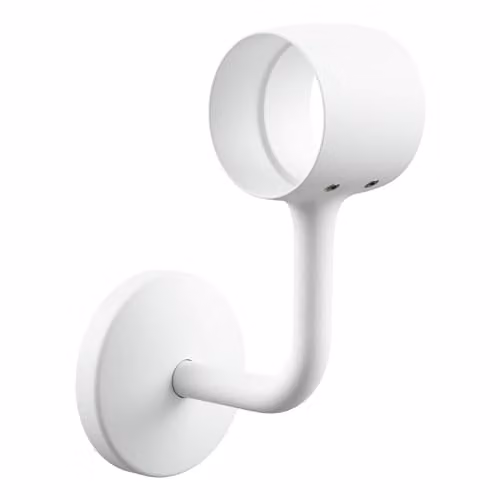 Rothley Matt White Staircase Handrail Connecting Wall Bracket, 40mm