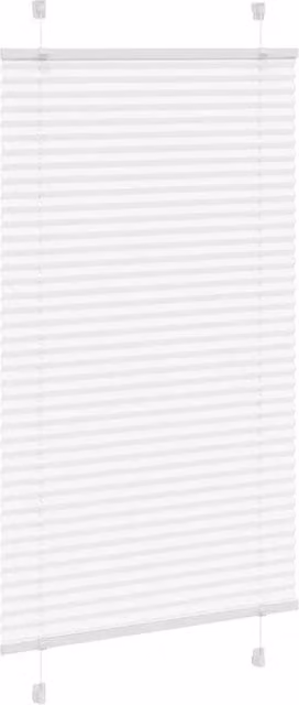 Berkfield Home Single Pleat Fabric Blind in White, W: 75 cm, H: 100 cm