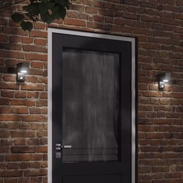 Berkfield Home Black Die-cast Aluminium Outdoor Wall Light with Motion Sensor – 1