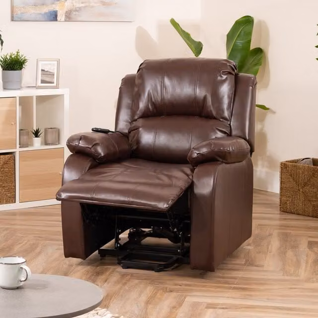 Artemis Home Northfield Dual Motor Massage and Heat Riser Recliner Chair in Brown