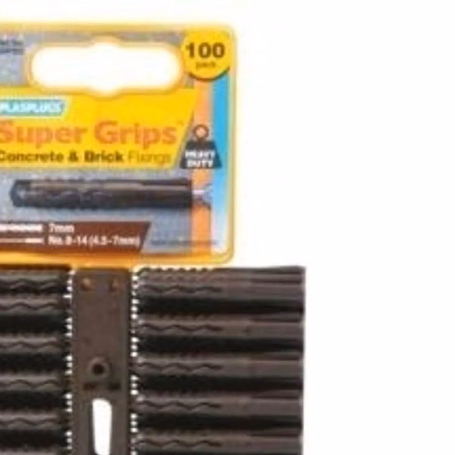 PLASPLUGS Supergrip Brown Concrete Fixings, Pack of 100 – 2