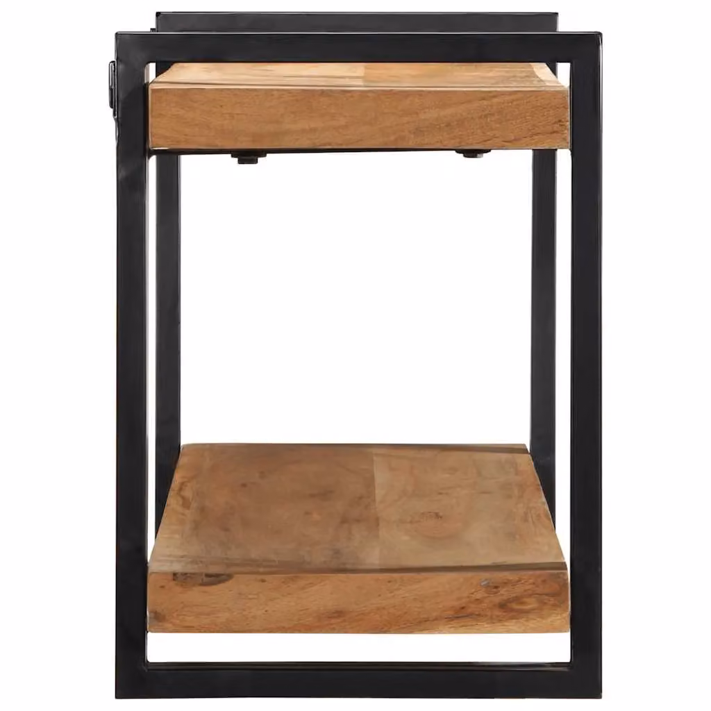 Berkfield Home Wall Mounted Acacia Wood Shelf in Brown, W/D/H: 110 x 33 x 45 cm – 3