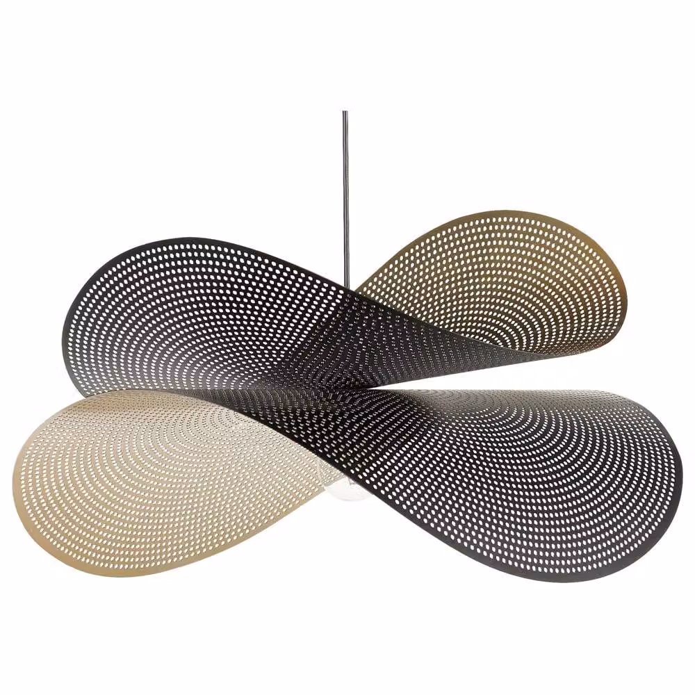 Wyld and Coco Black and Gold Metal Pendant Lamp – 2