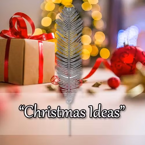 VFM e-Store Silver Glitter Fern Christmas Tree Ornament, 58 cm – 5