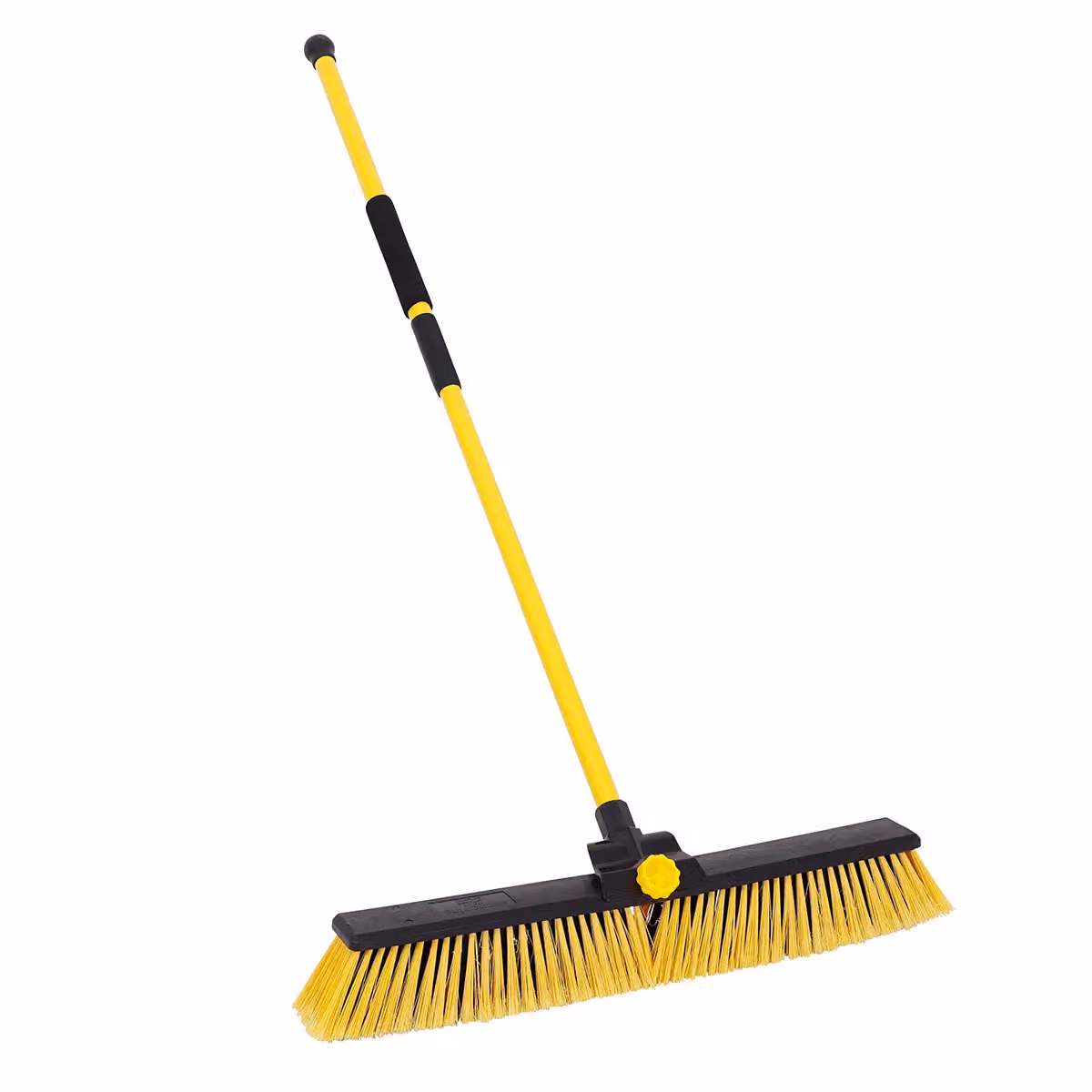 Charles Bentley Heavy Duty Bulldozer Yard Broom with Telescopic Handle, Yellow, W/D/H: 60 x 6 x 144 cm – 2