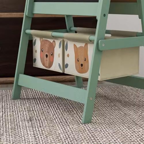 AIYAPLAY 3 in 1 Double-Sided Kids Art Easel with Paper Roll, Green – 5