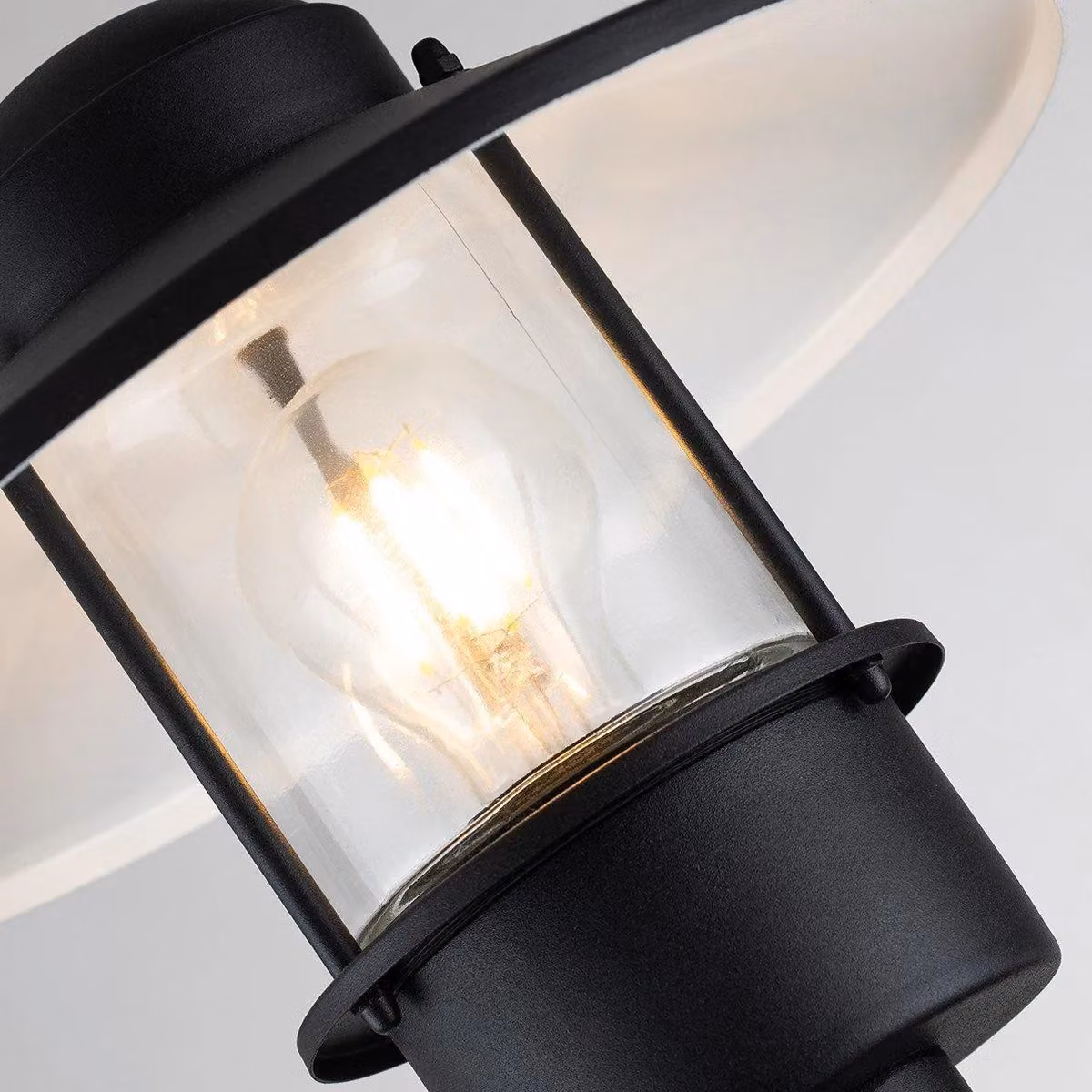 Netlighting Klampenborg Black Outdoor Bollard IP44 Metal Garden Lantern – 2