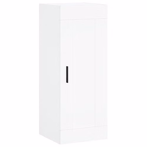 vidaXL Wall Mounted Cabinet in White MDF with Hinged Doors, W/D/H: 34.5 x 34.5 x 90 cm