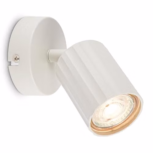 Briloner White Metal Adjustable Wall Lamp with GU10 Spotlight, W/D/H: 8 x 8 x 12.5 cm – 1