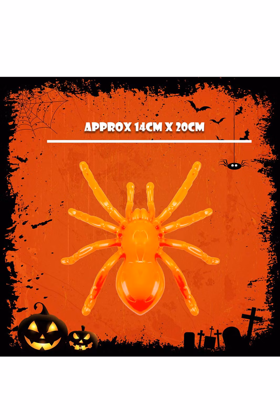 VFM e-Store Light Up Spider with Suction for Halloween Parties in Black and Orange – 2