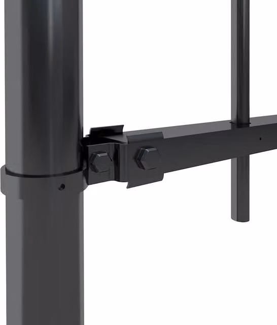 Berkfield Home Elegant Black Steel Garden Fence with Spear Top, W: 15.3 m, H: 1.9 m