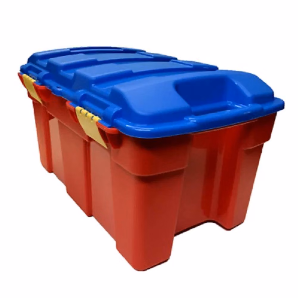 FLAVORA Heavy Duty 40L Storage Box Trunk with Clip in Red, W/D/H: 50.0 x 50.0 x 50.0 cm – 5